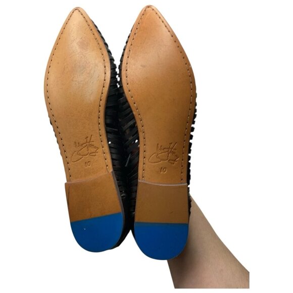 John Fluevog Womens Ella Size 10 Shoes Black Huarache Loafer Oxford Leather - Picture 9 of 9